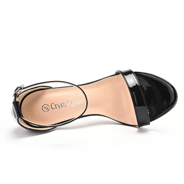 Crystal Queen Sexy Black Women Dress Sandals Fashion 11CM Spike High Heel Lady Party Shoes Plus Big Size 10 45 47 - Image 4