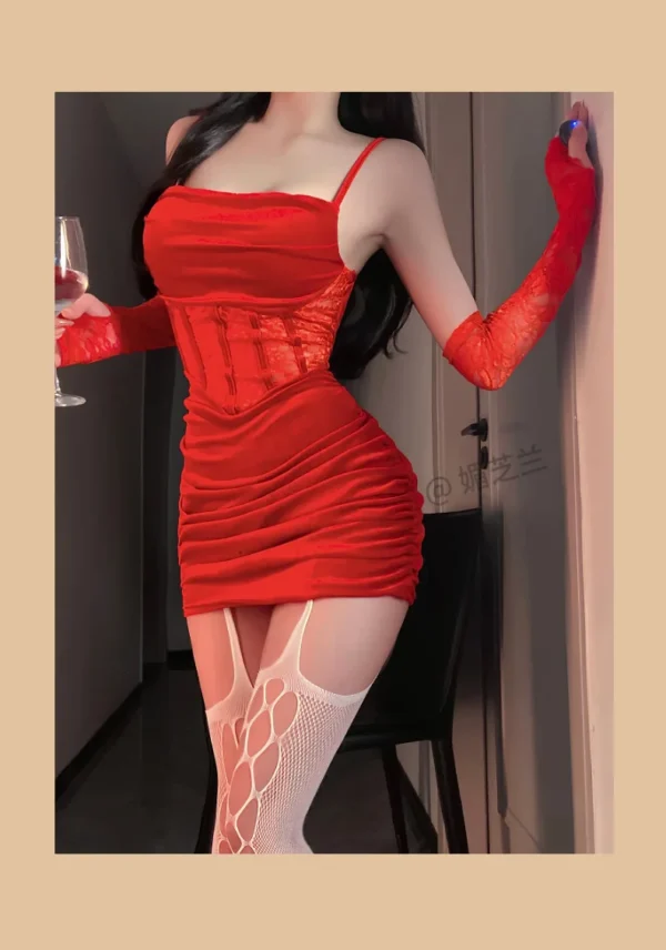 Woman Nightie Dress Silk Sleeveless Lace Baby Doll Lingerie Pajamas Bodysuit Night Sleepwear For Sleeping Very Sexy Night