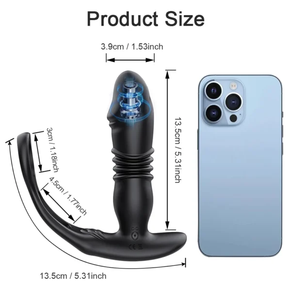 Male Thrusting Prostate Massager Bluetooth APP Buttplug Vibrator for Men Gay Anal Dildo Prostate Stimulator Sex Toy for Couples - Image 6