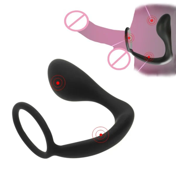 Male Anal Plug With Penis Ring Sex Toys G-spot Prostatic Massage Cock Ring Silicone Butt Plug Gay Sex Game Adult Supplies - Image 4
