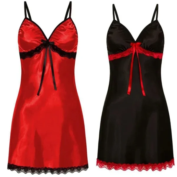 Women's Nightgown Sexy Sleepwear Silk Satin Nightwear Slip Dress Sleeveless Pajamas Sleepwear Plus Size Nightwear Comfortable - Image 4