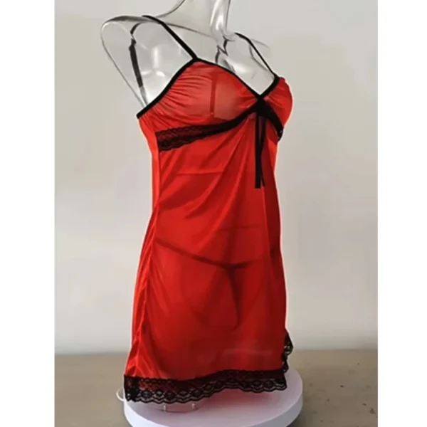 Women's Nightgown Sexy Sleepwear Silk Satin Nightwear Slip Dress Sleeveless Pajamas Sleepwear Plus Size Nightwear Comfortable - Image 5